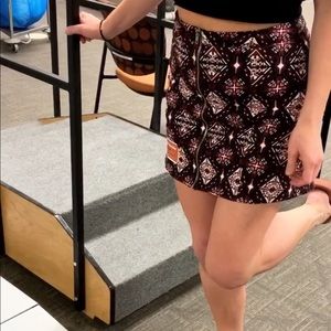 H&M Divided maroon multi-colored skirt